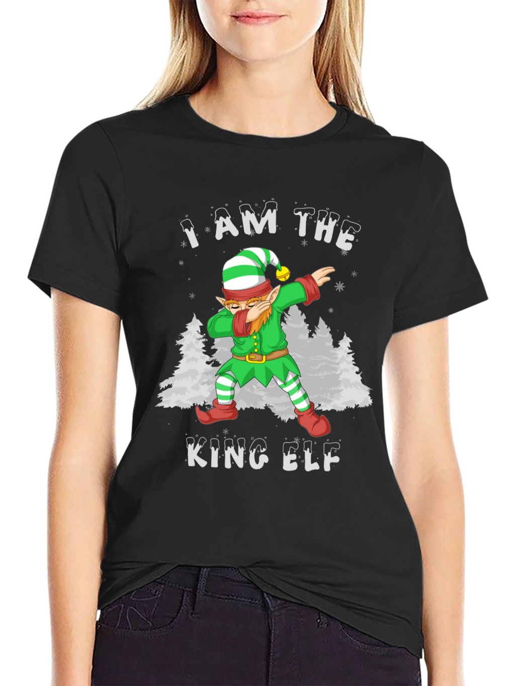 I Am The King Elf Dabbing Christmas T-Shirt