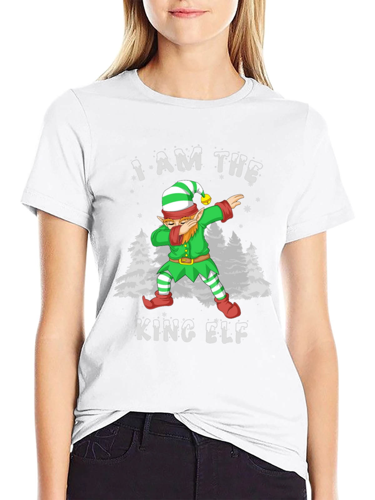 I Am The King Elf Dabbing Christmas T-Shirt
