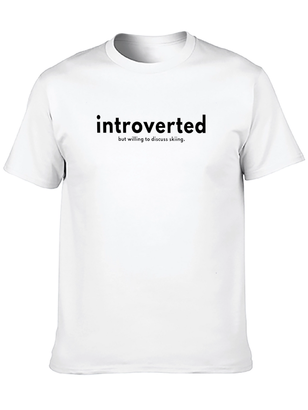 Introverted Skiing T-Shirt - Black