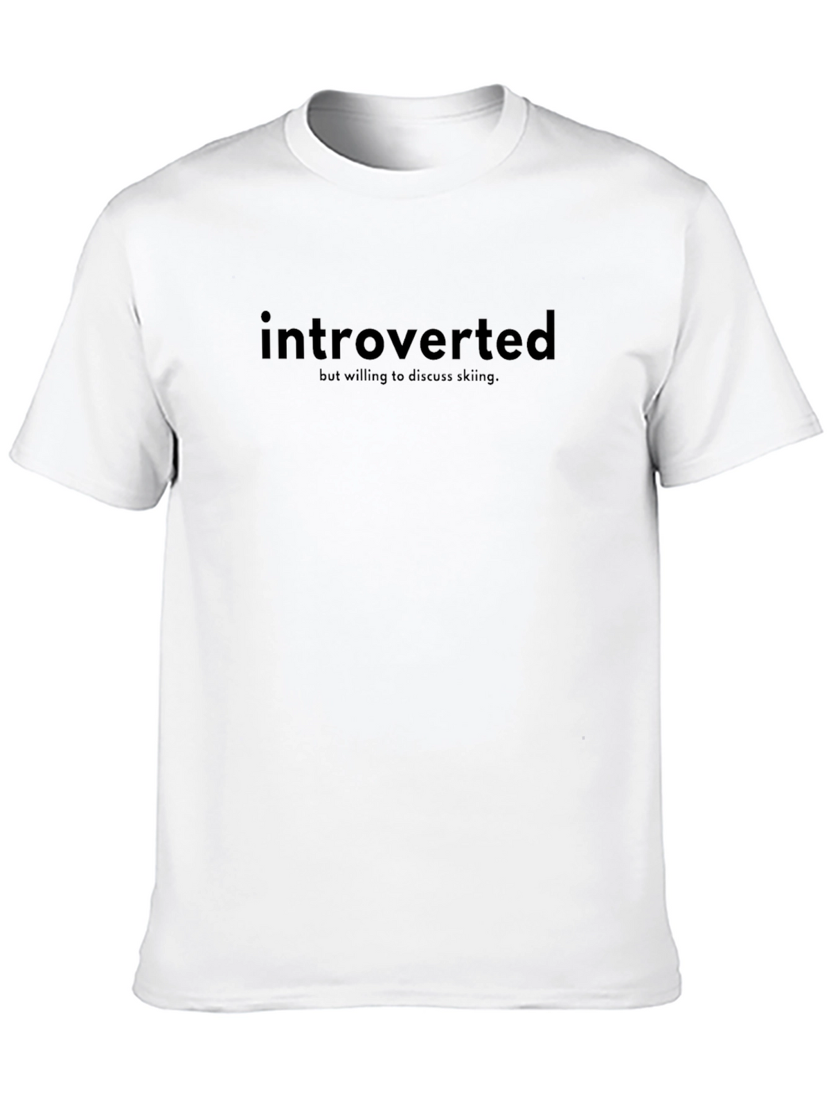 Introverted Skiing T-Shirt - Black