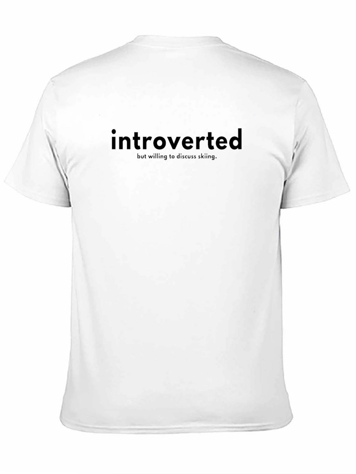 Introverted Skiing T-Shirt - Black
