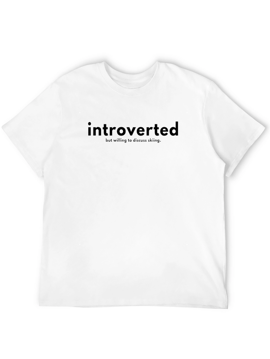 Introverted Skiing T-Shirt - Black