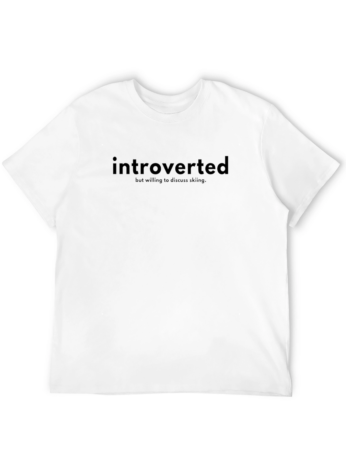 Introverted Skiing T-Shirt - Black