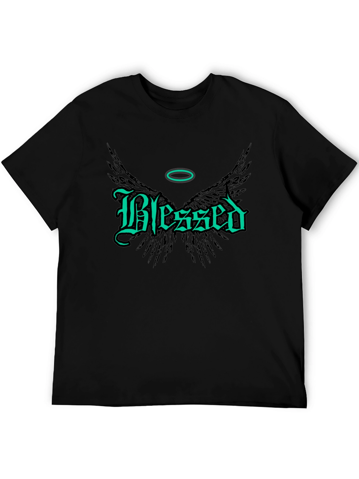 Blessed Wings Graphic Tee - Black
