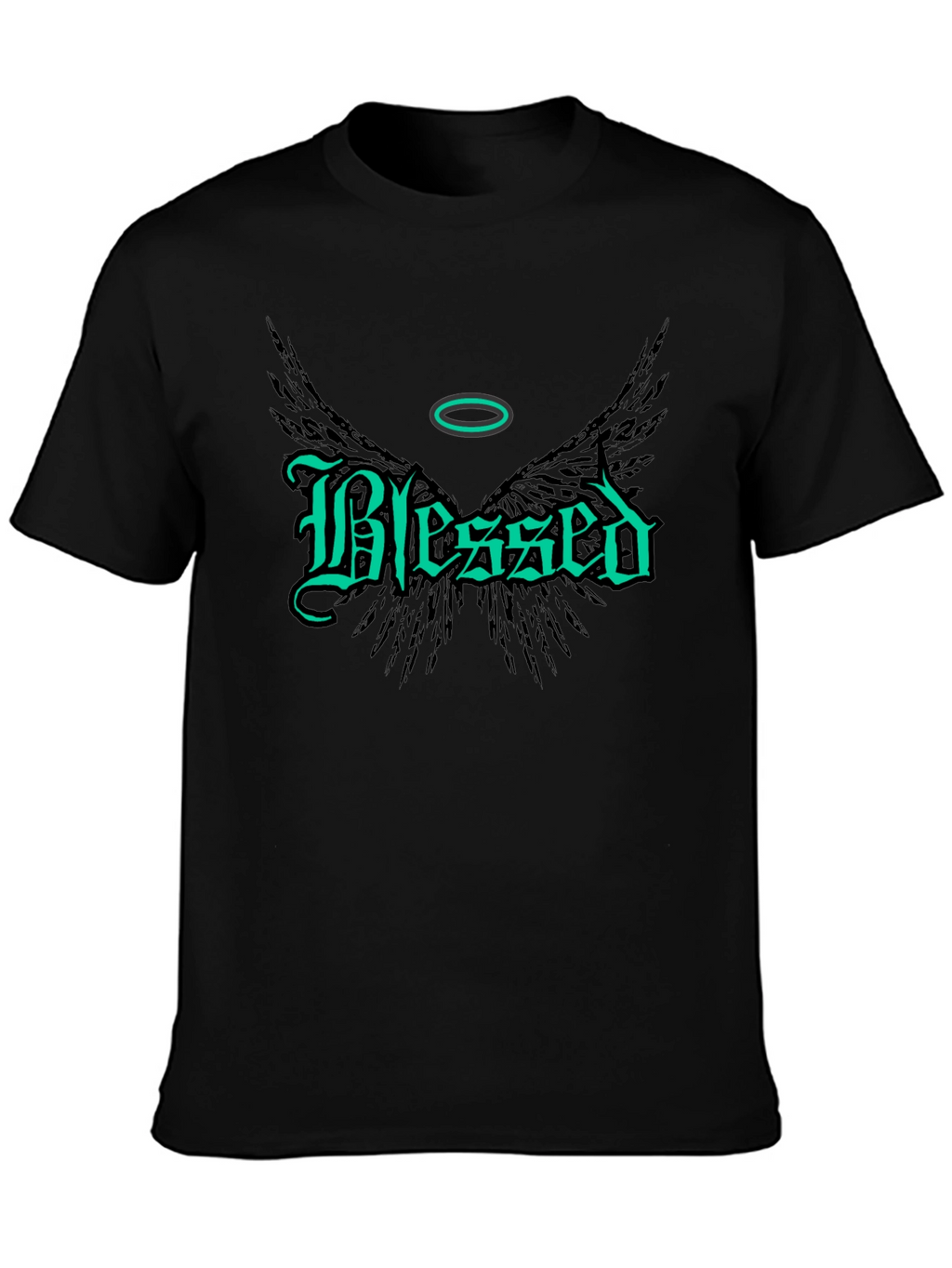 Blessed Wings Graphic Tee - Black