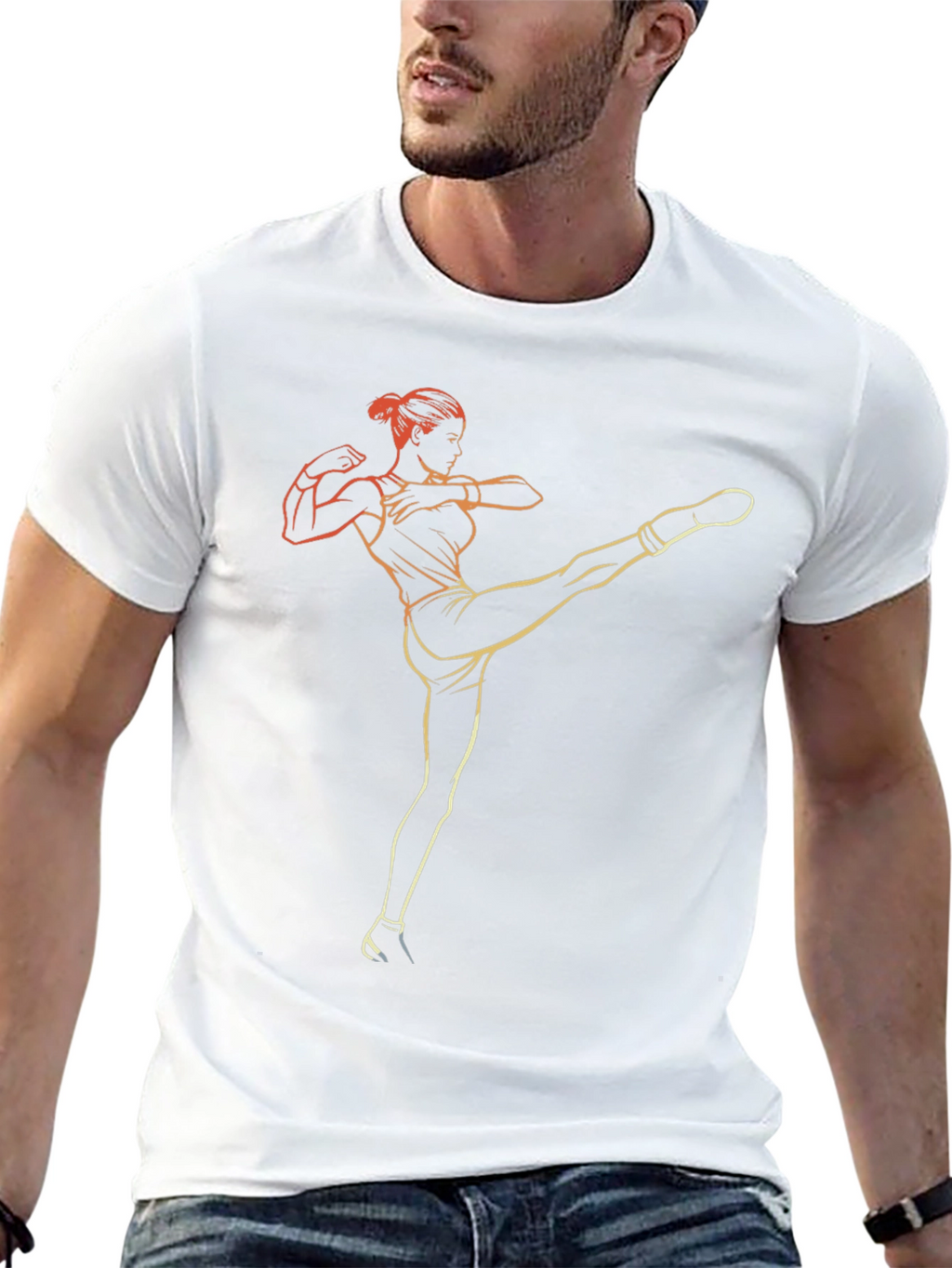 Kickboxing Graphic Tee - Womens Fitness Shirt