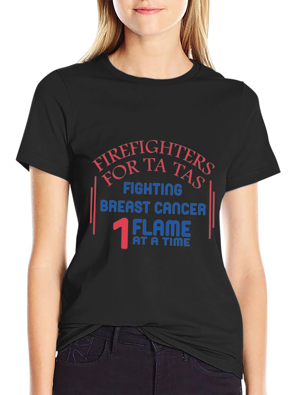 Firefighters for Ta Tas Breast Cancer Awareness T-Shirt