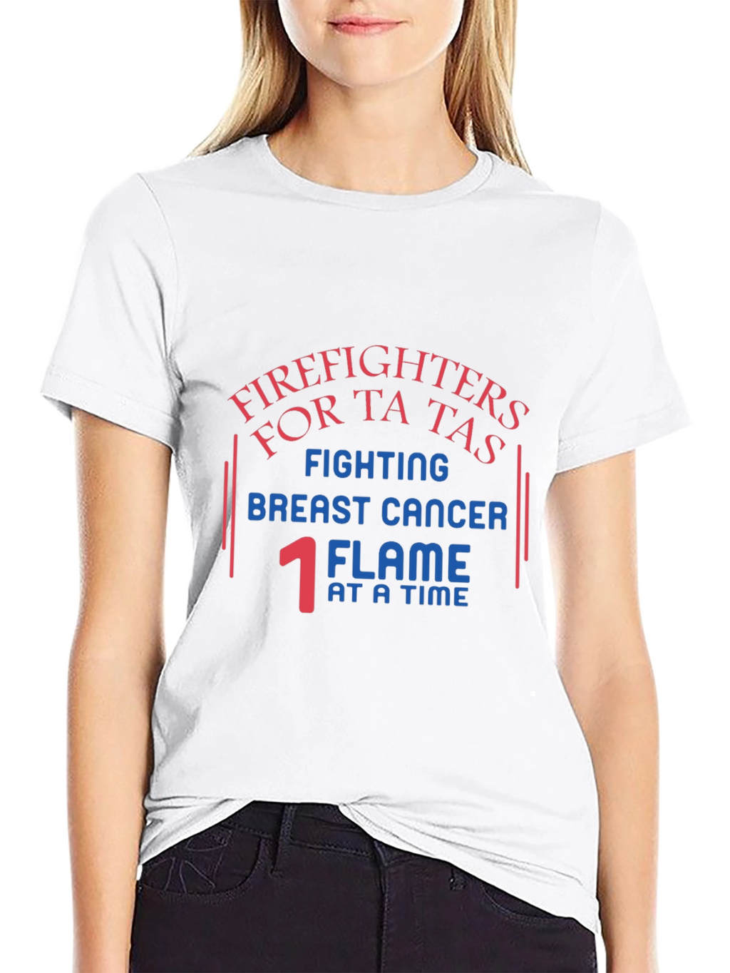 Firefighters for Ta Tas Breast Cancer Awareness T-Shirt