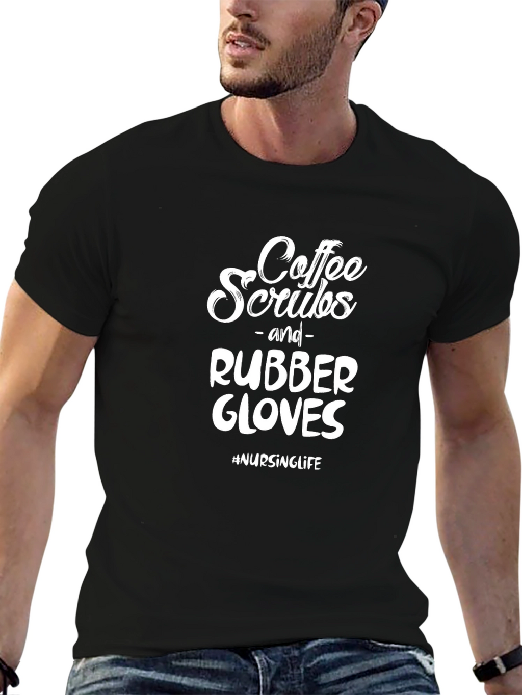 Coffee Scrubs Rubber Gloves T-Shirt