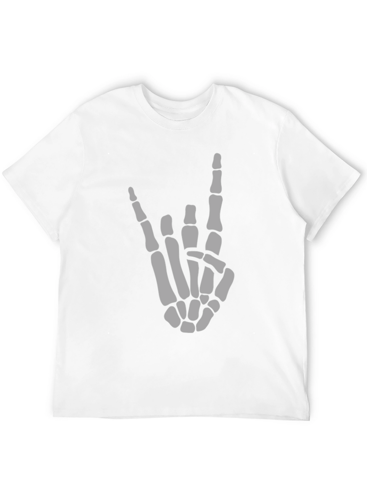 Skeleton Hand Rock On Black T-Shirt