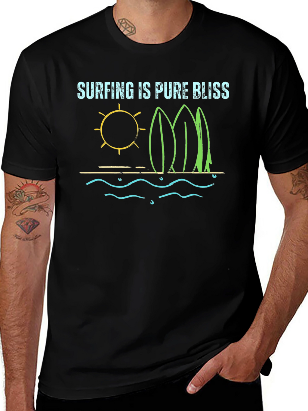 Surfing is Pure Bliss Tee - Beach Vibes