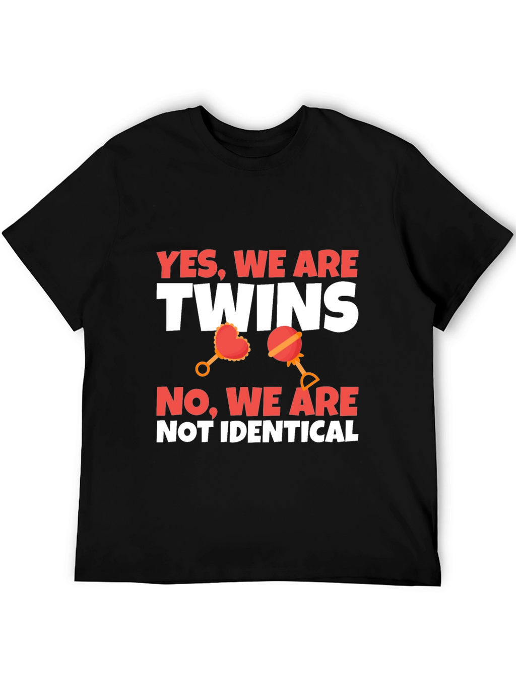 Twins Not Identical Novelty Graphic Tee