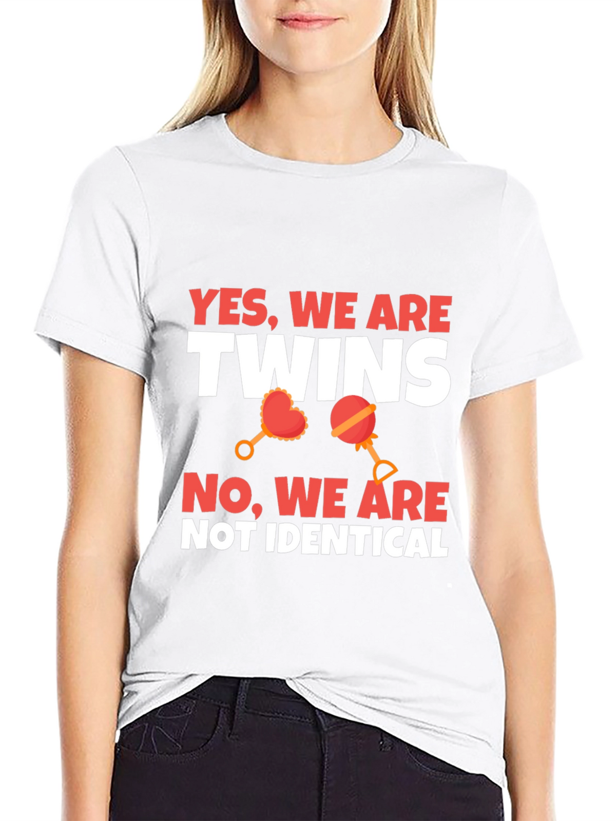 Twins Not Identical Novelty Graphic Tee