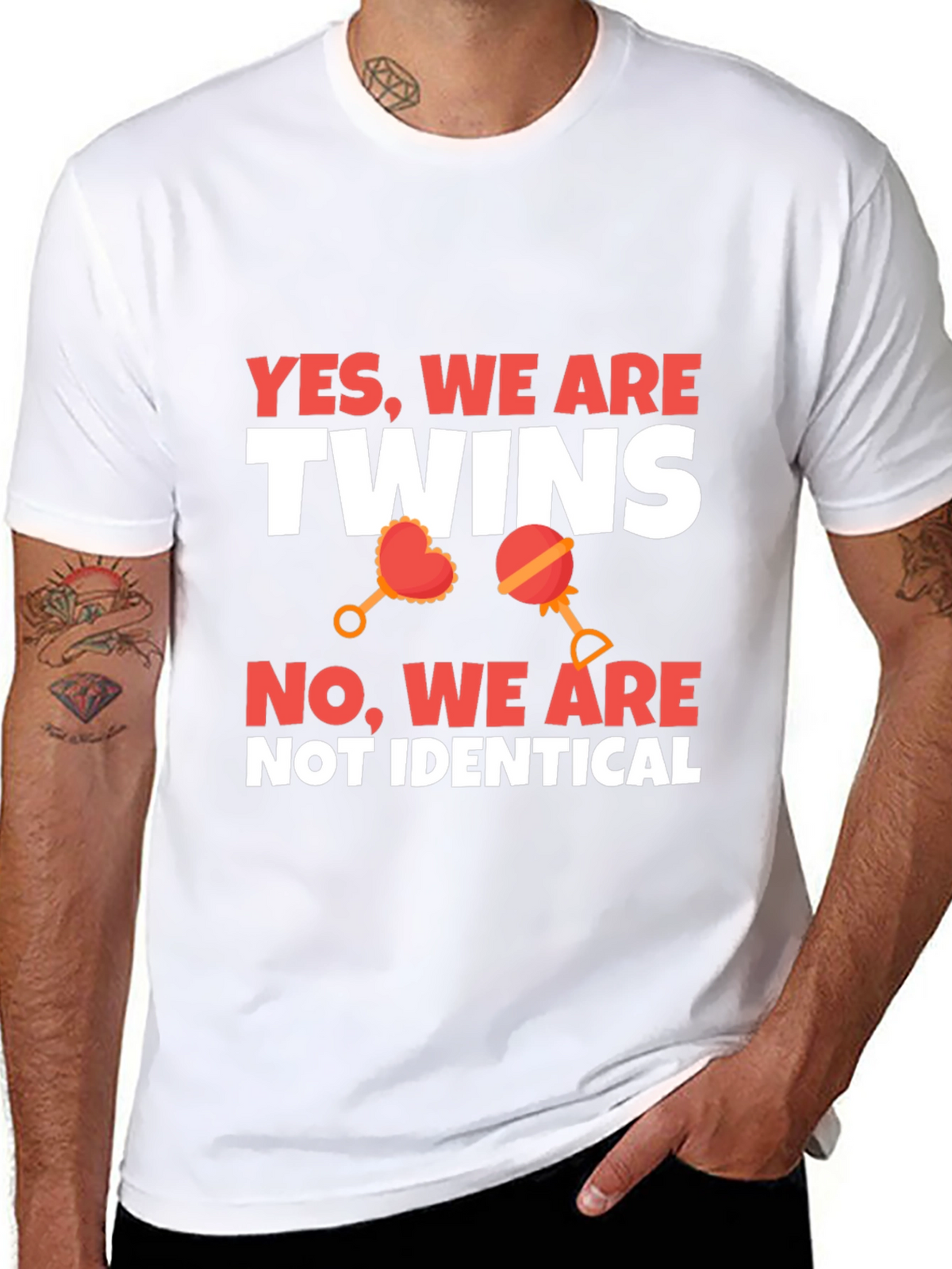 Twins Not Identical Novelty Graphic Tee