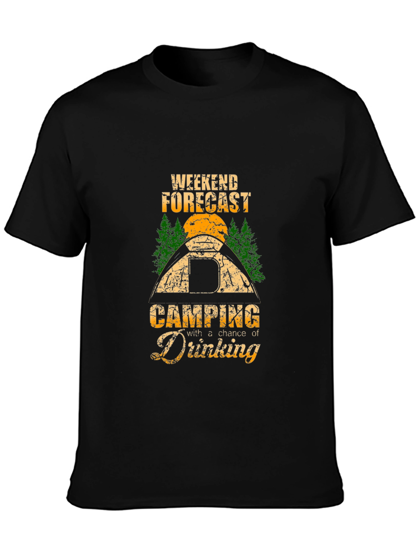 Weekend Forecast Camping Drinking T-Shirt