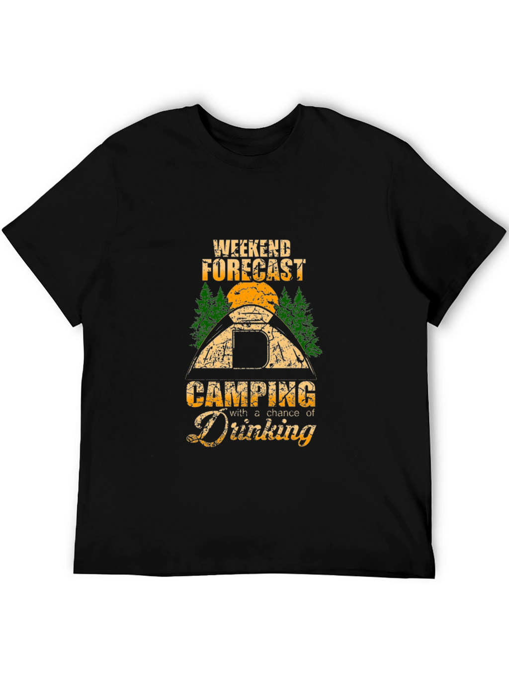 Weekend Forecast Camping Drinking T-Shirt