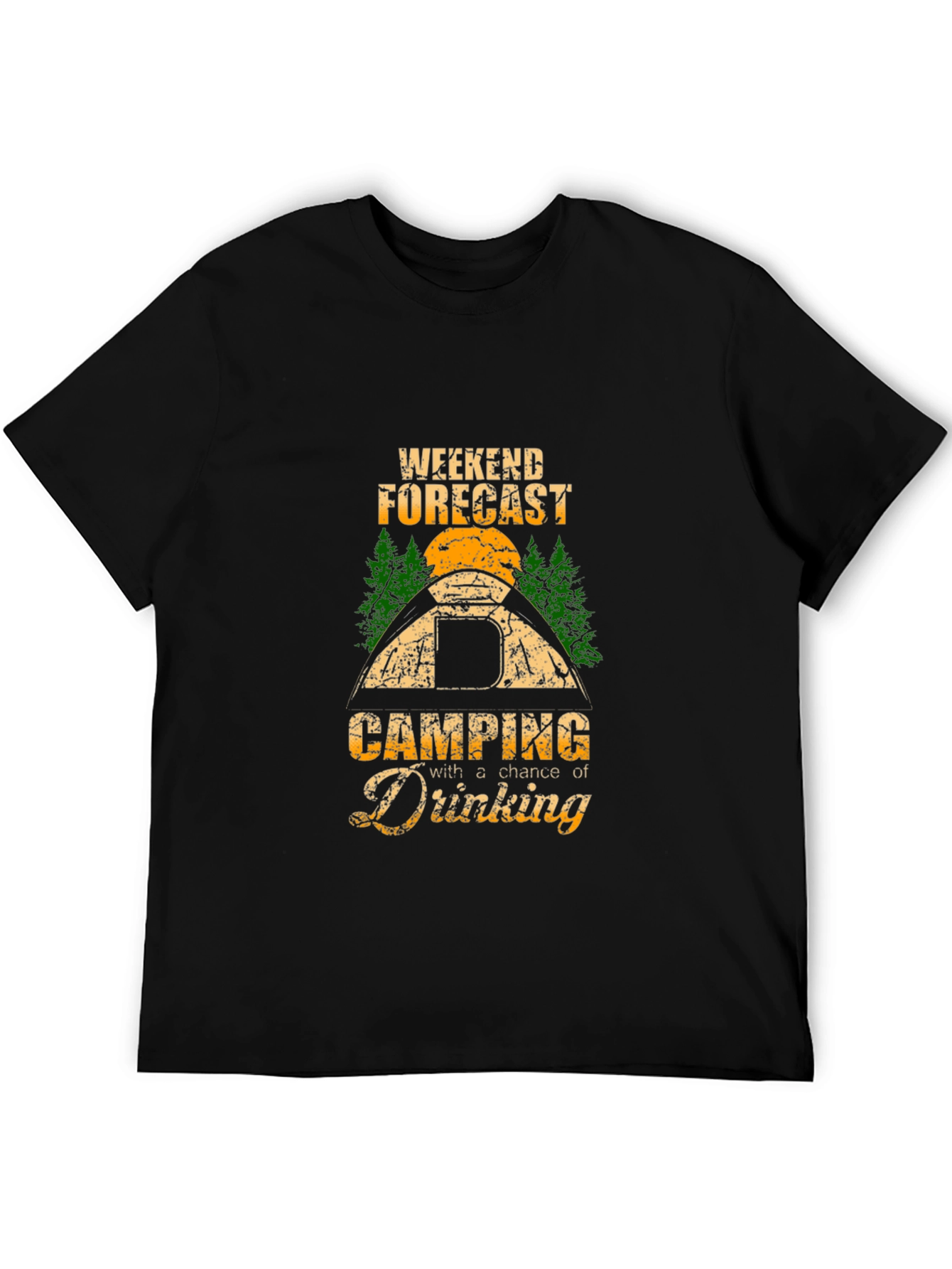 Weekend Forecast Camping Drinking T-Shirt