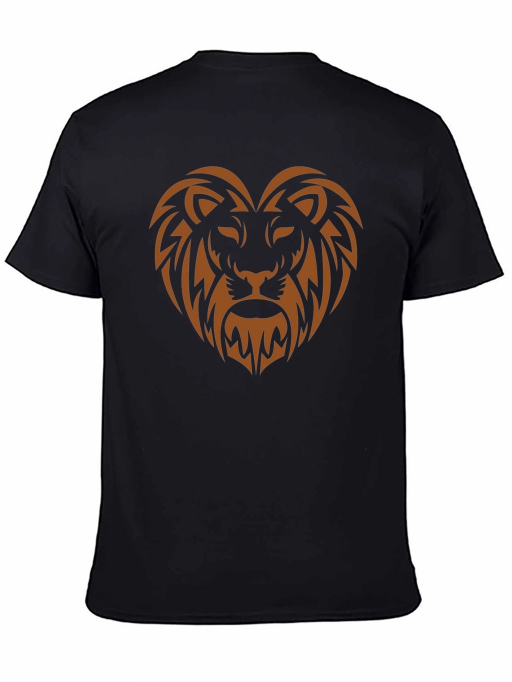 Lion Heart Graphic Tee - Stylish Mens Black T-Shirt