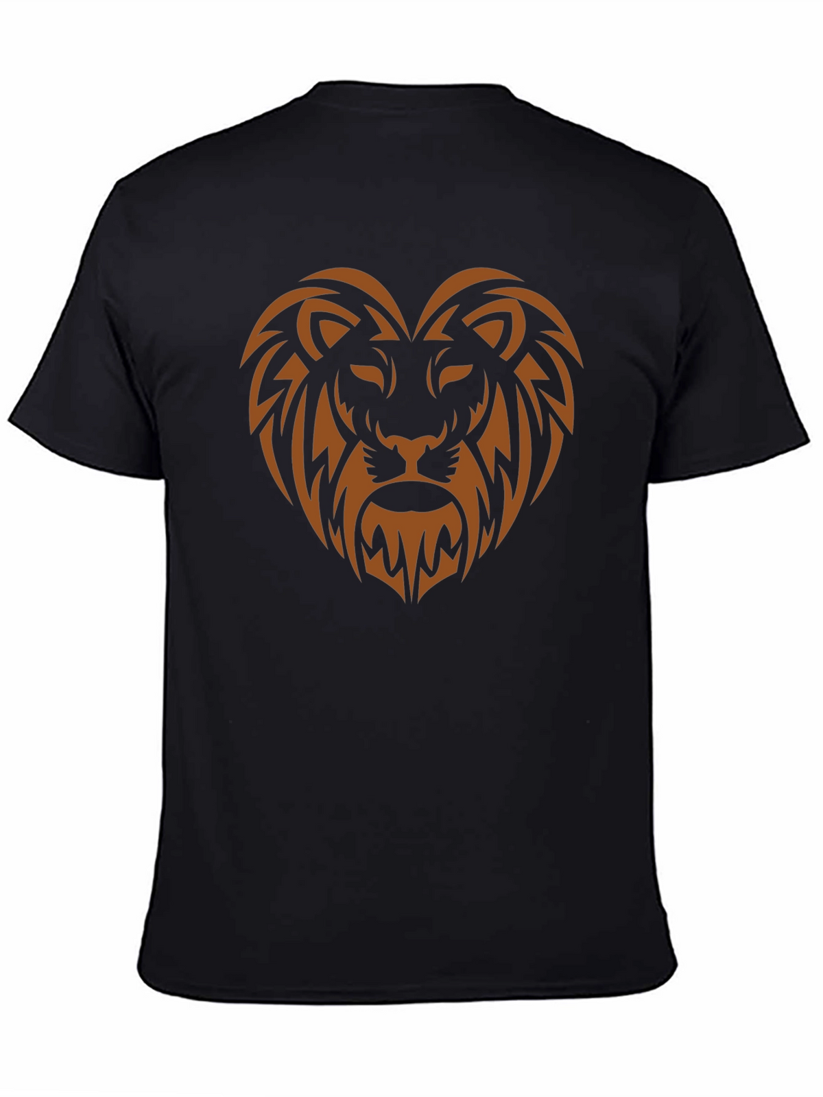 Lion Heart Graphic Tee - Stylish Mens Black T-Shirt