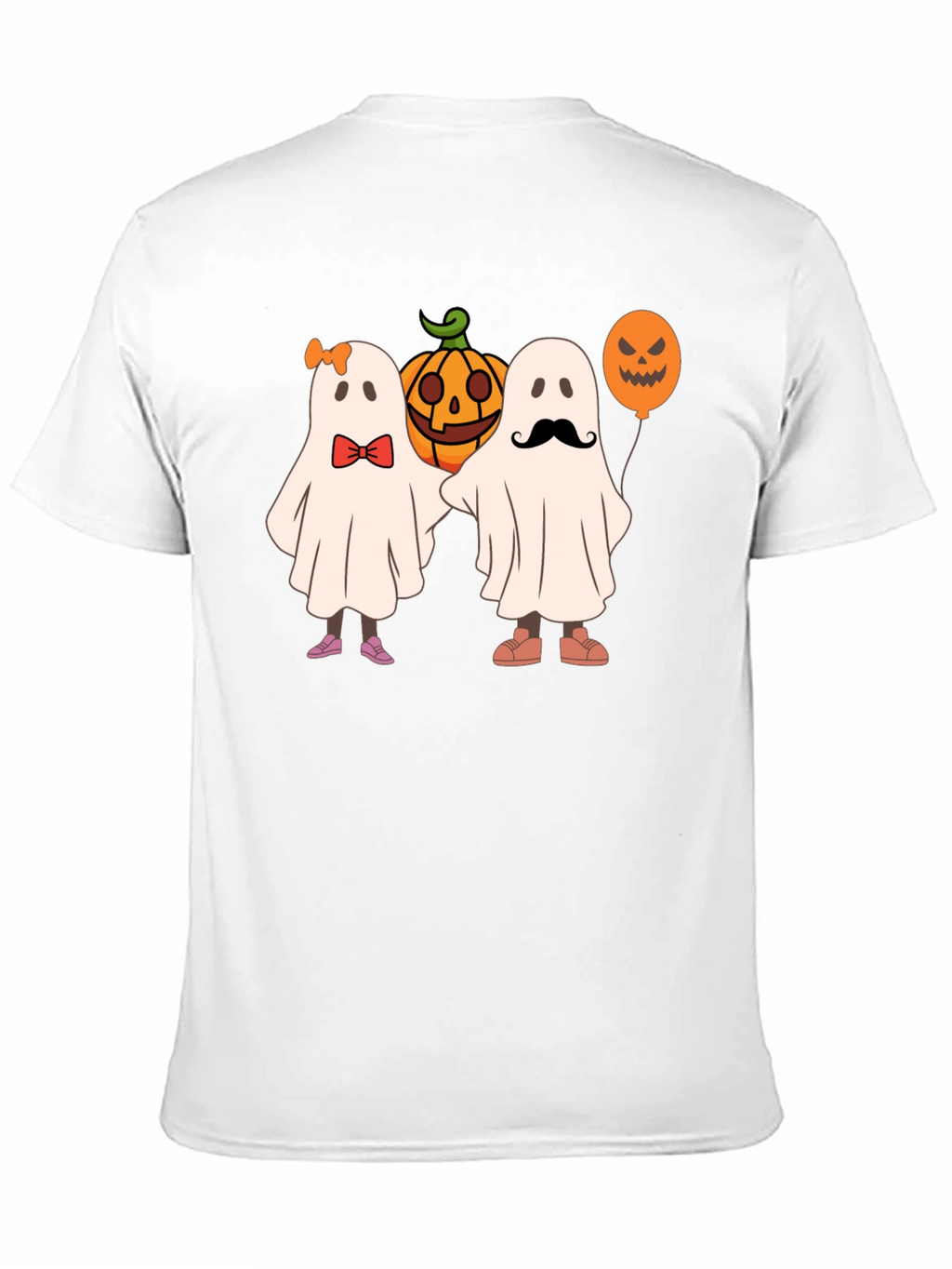 Halloween Ghost & Pumpkin Graphic T-Shirt
