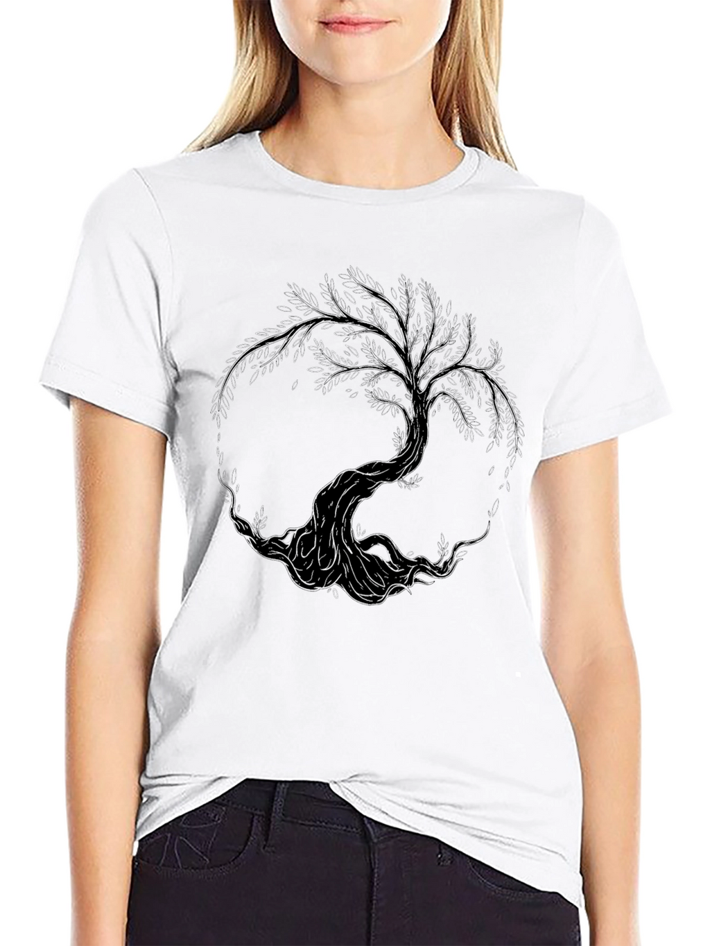 Gothic Tree Graphic Tee - Black Unisex T-Shirt