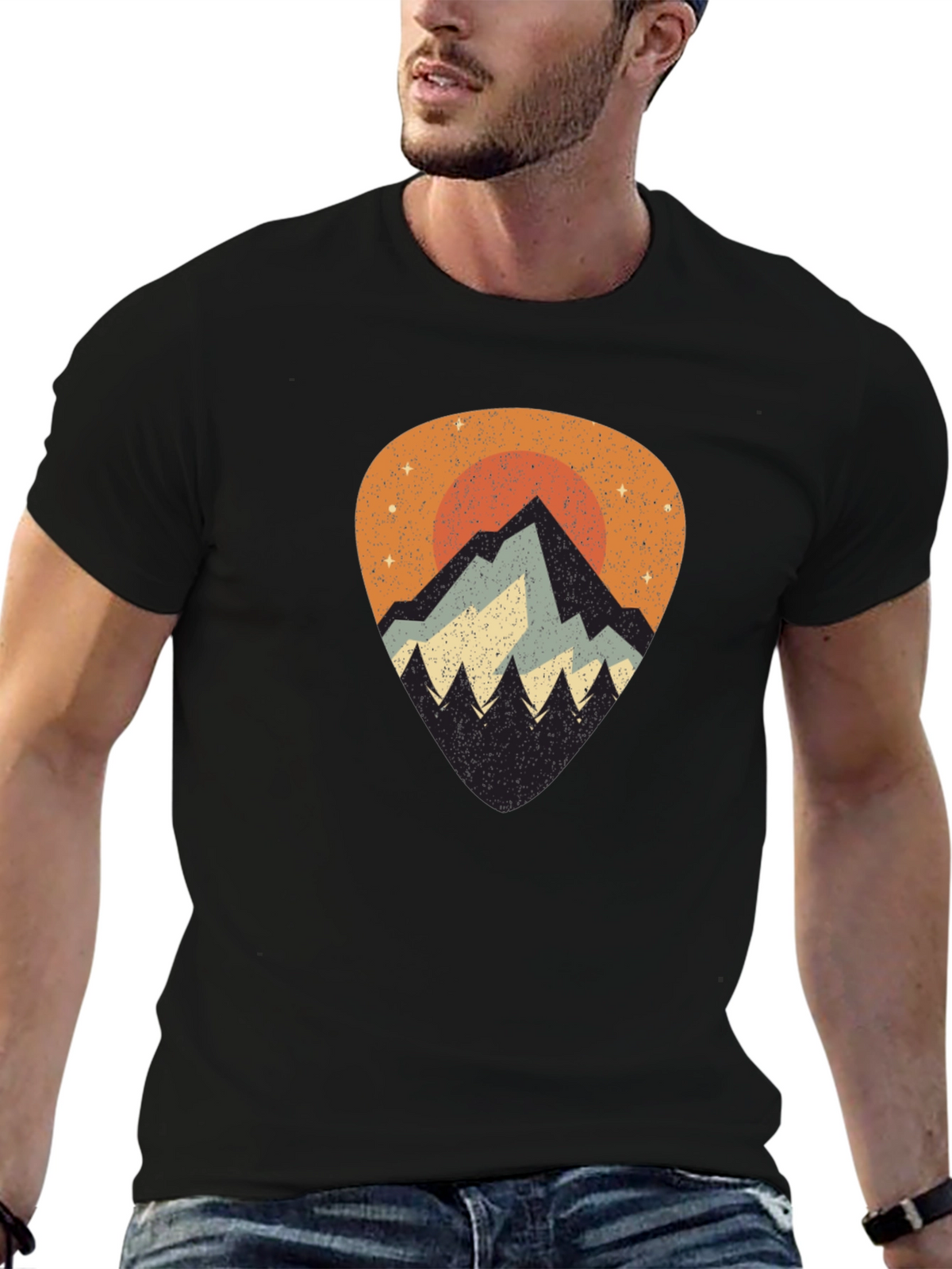 Mountain Sunset Graphic Tee - Nature Inspired T-Shirt