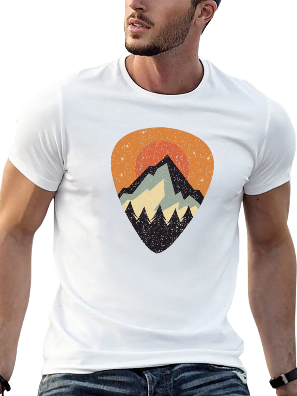 Mountain Sunset Graphic Tee - Nature Inspired T-Shirt