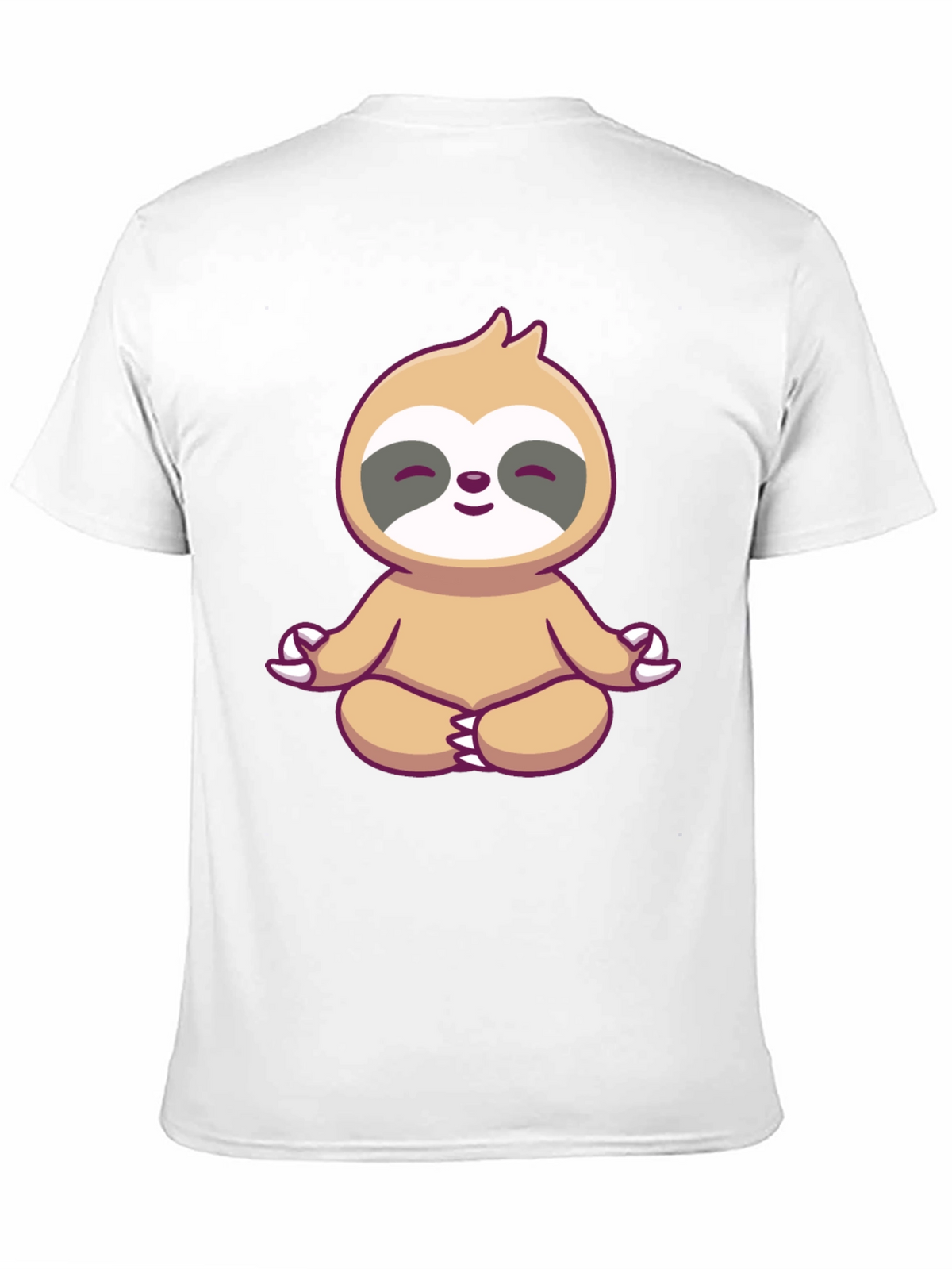 Zen Sloth Graphic Tee - Black Cotton T-Shirt