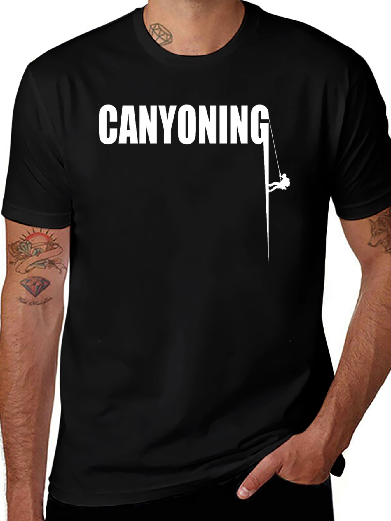 Canyoning Adventure T-Shirt - Rappel Design