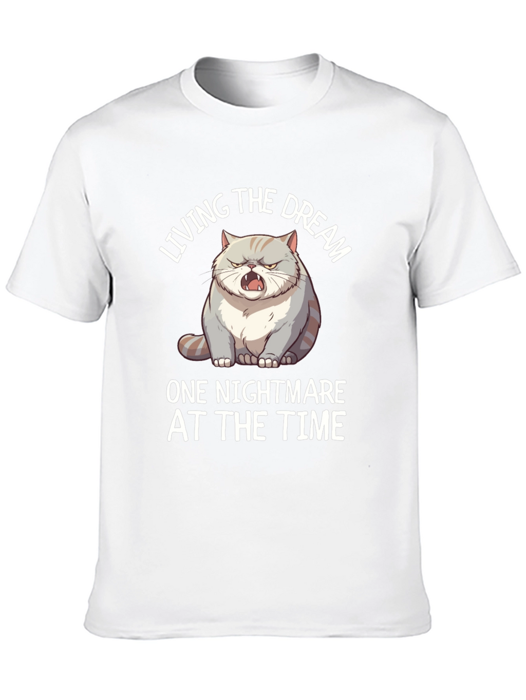 Funny Cat Nightmare T-Shirt - Living The Dream Tee
