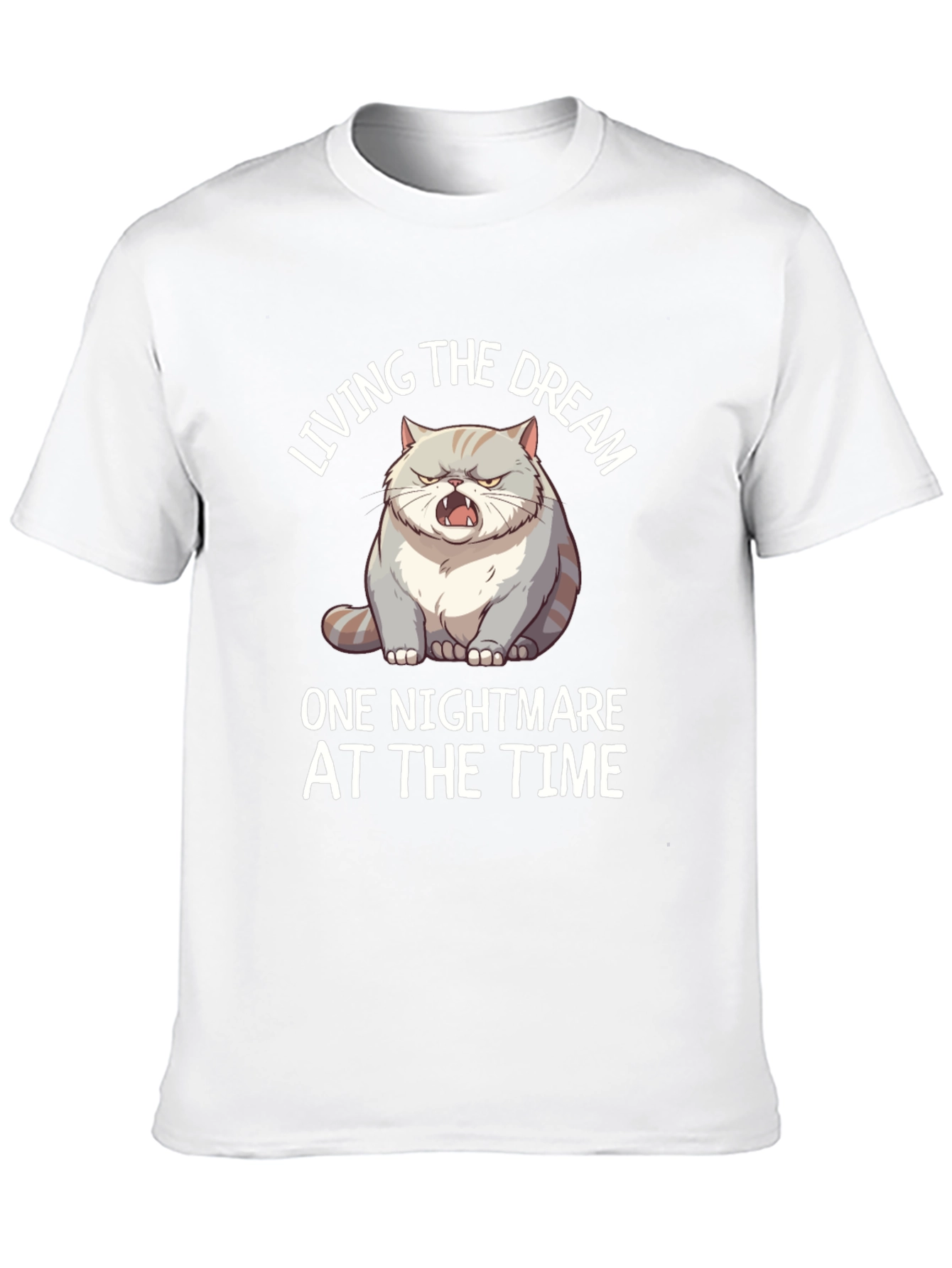 Funny Cat Nightmare T-Shirt - Living The Dream Tee