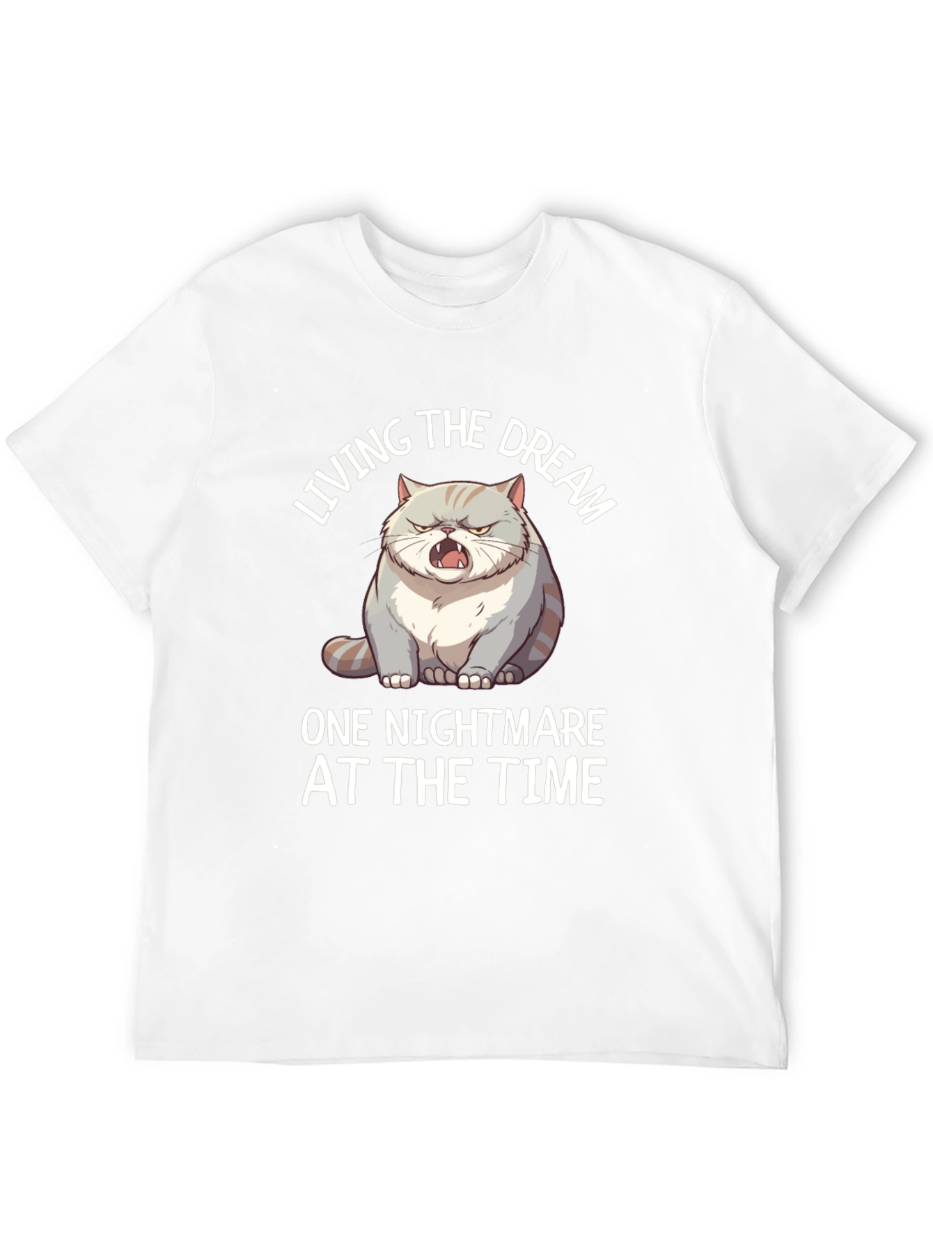 Funny Cat Nightmare T-Shirt - Living The Dream Tee
