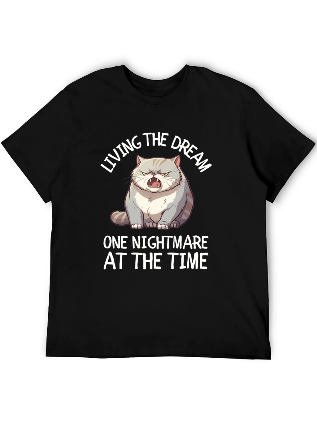 Funny Cat Nightmare T-Shirt - Living The Dream Tee