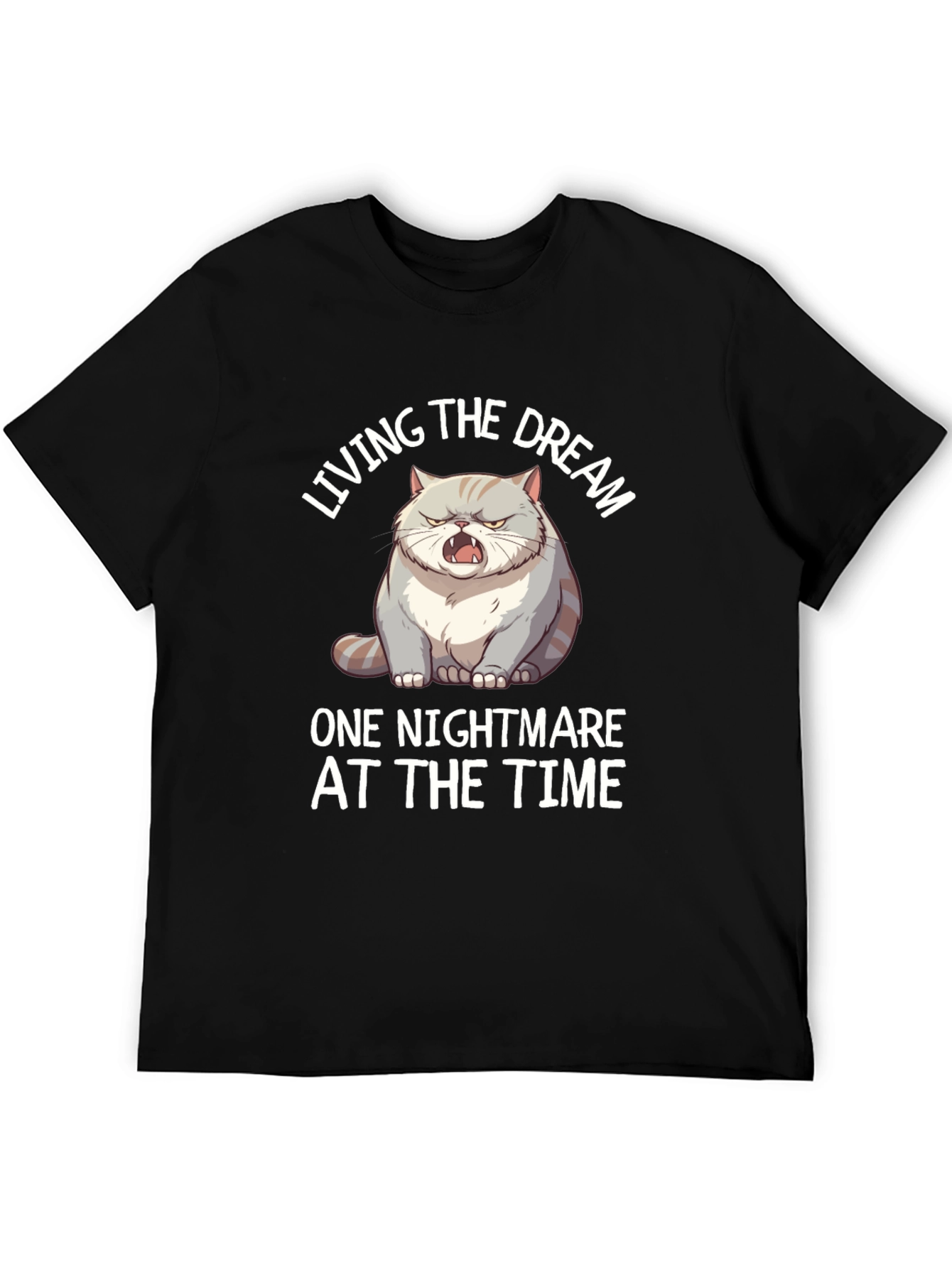Funny Cat Nightmare T-Shirt - Living The Dream Tee