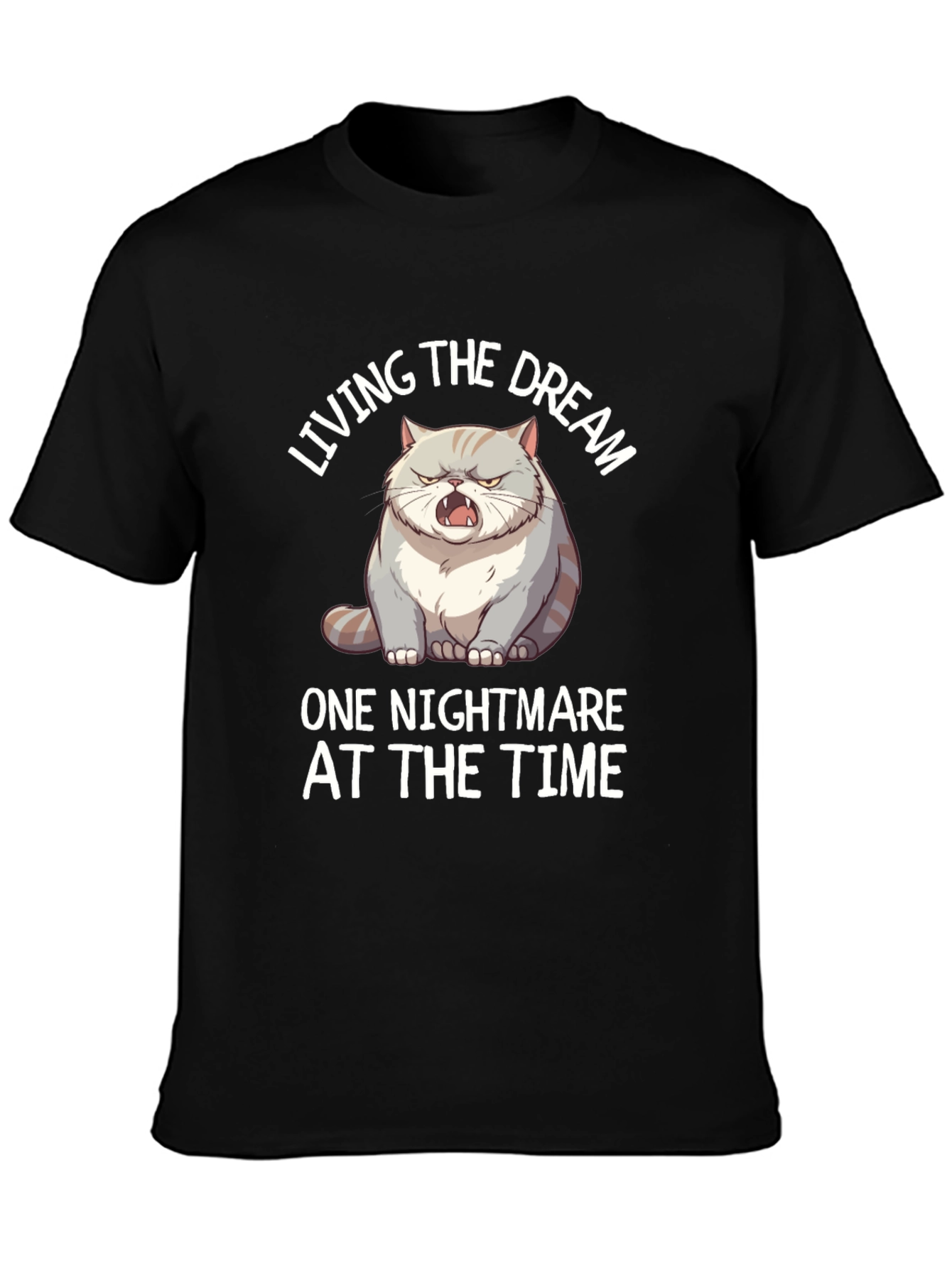 Funny Cat Nightmare T-Shirt - Living The Dream Tee