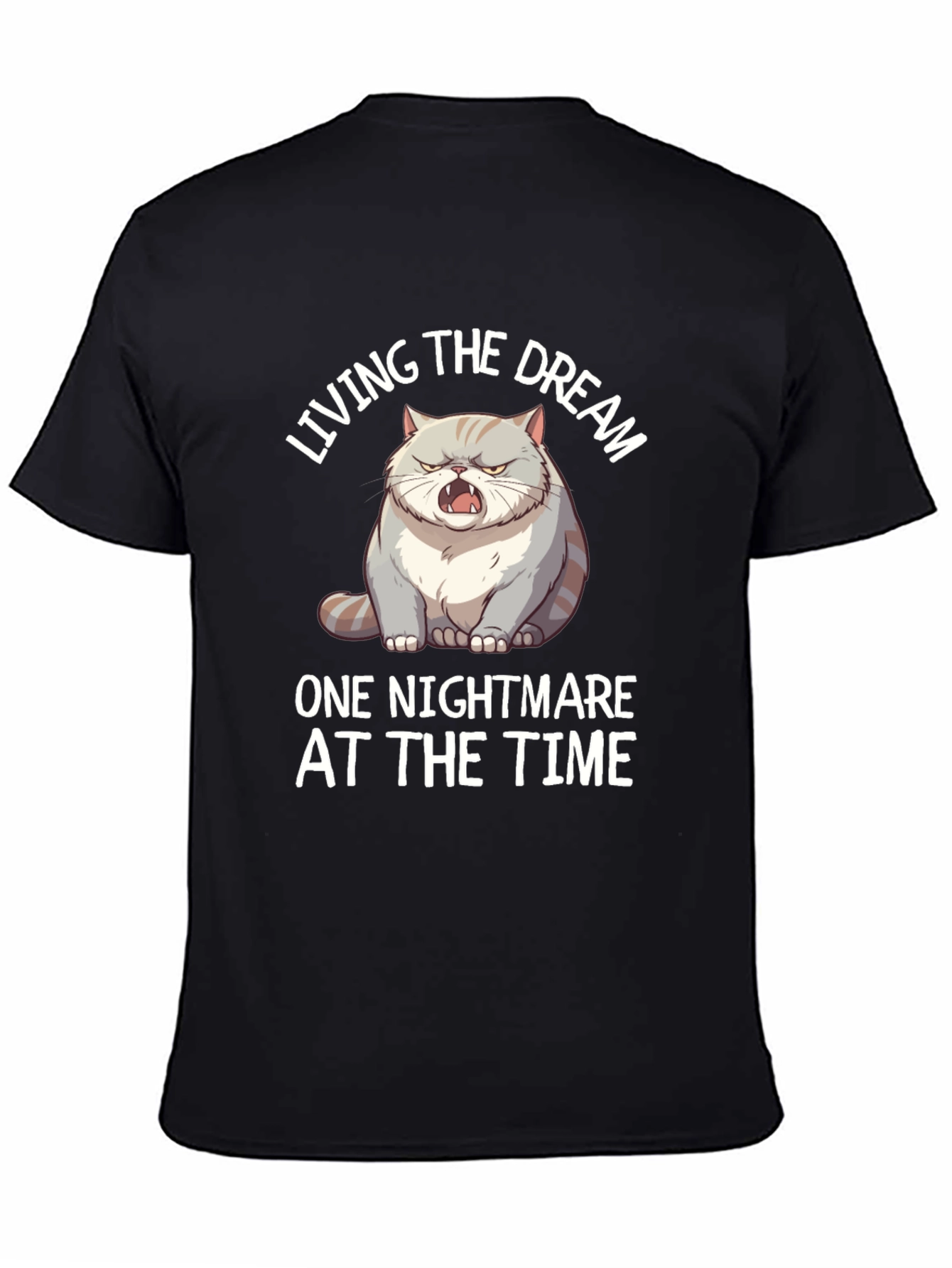 Funny Cat Nightmare T-Shirt - Living The Dream Tee