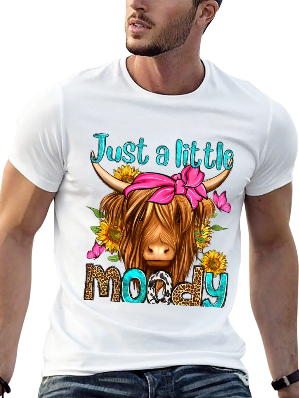 Just a Little Moody Highland Cow T-Shirt