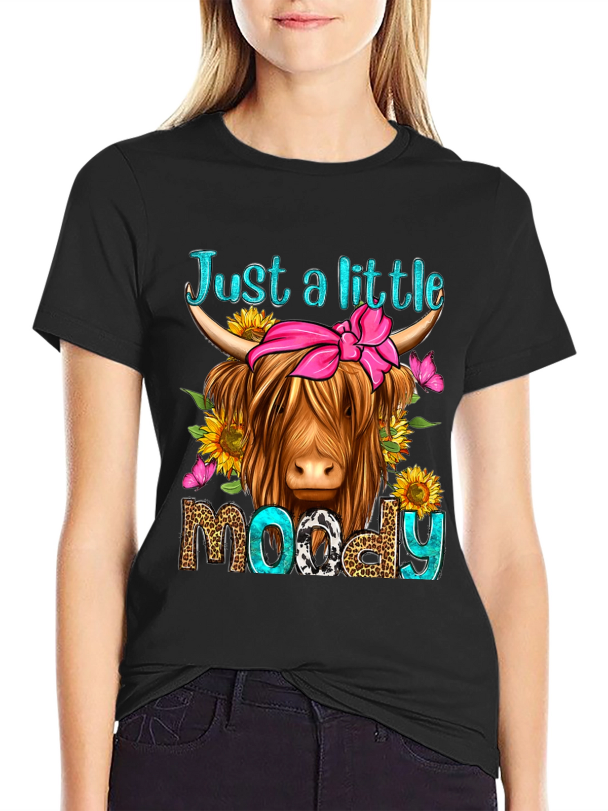 Just a Little Moody Highland Cow T-Shirt