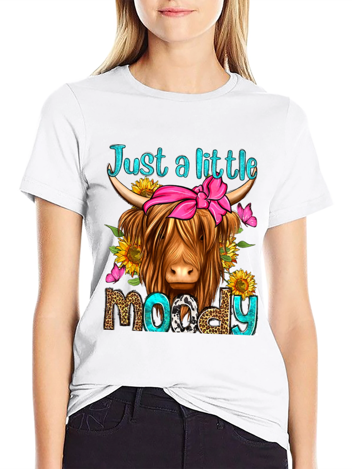 Just a Little Moody Highland Cow T-Shirt