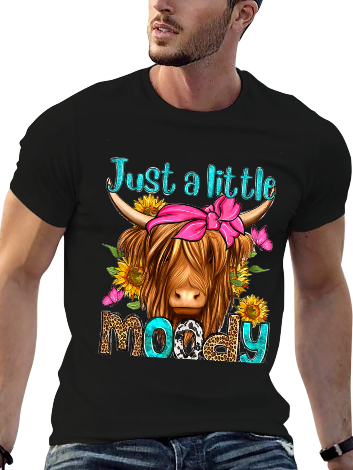 Just a Little Moody Highland Cow T-Shirt