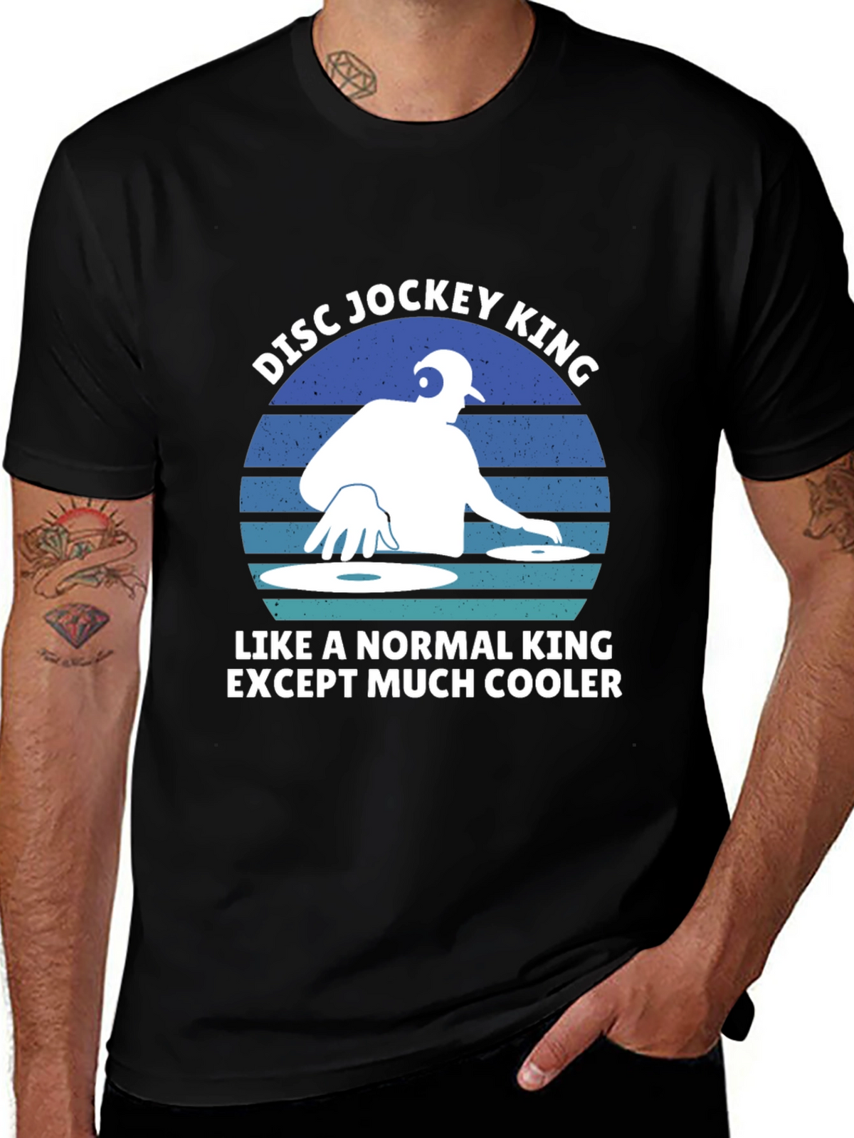 DJ King Graphic Tee - Cool Disc Jockey T-Shirt