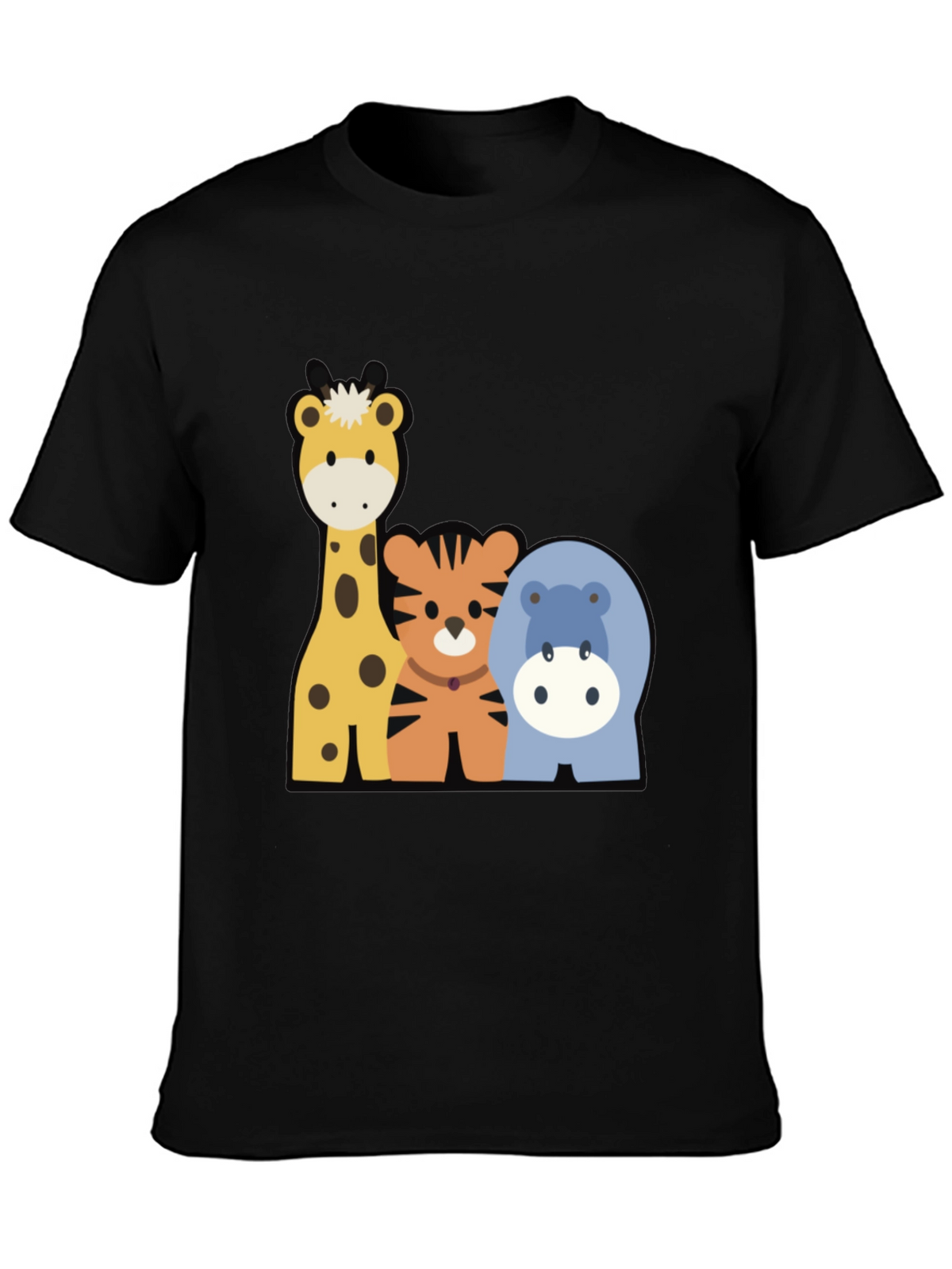 Cartoon Animal Crew Neck Tee