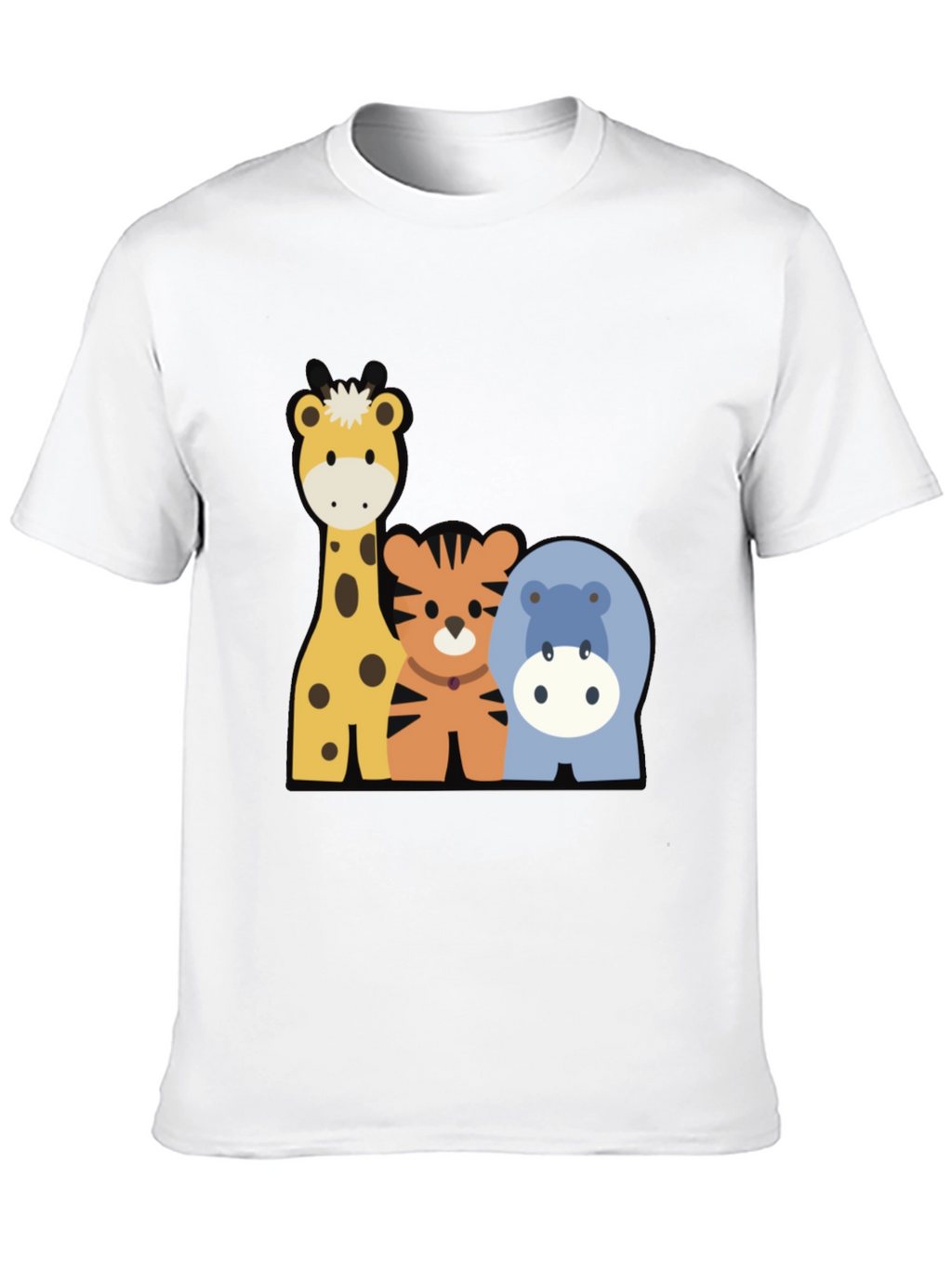 Cartoon Animal Crew Neck Tee
