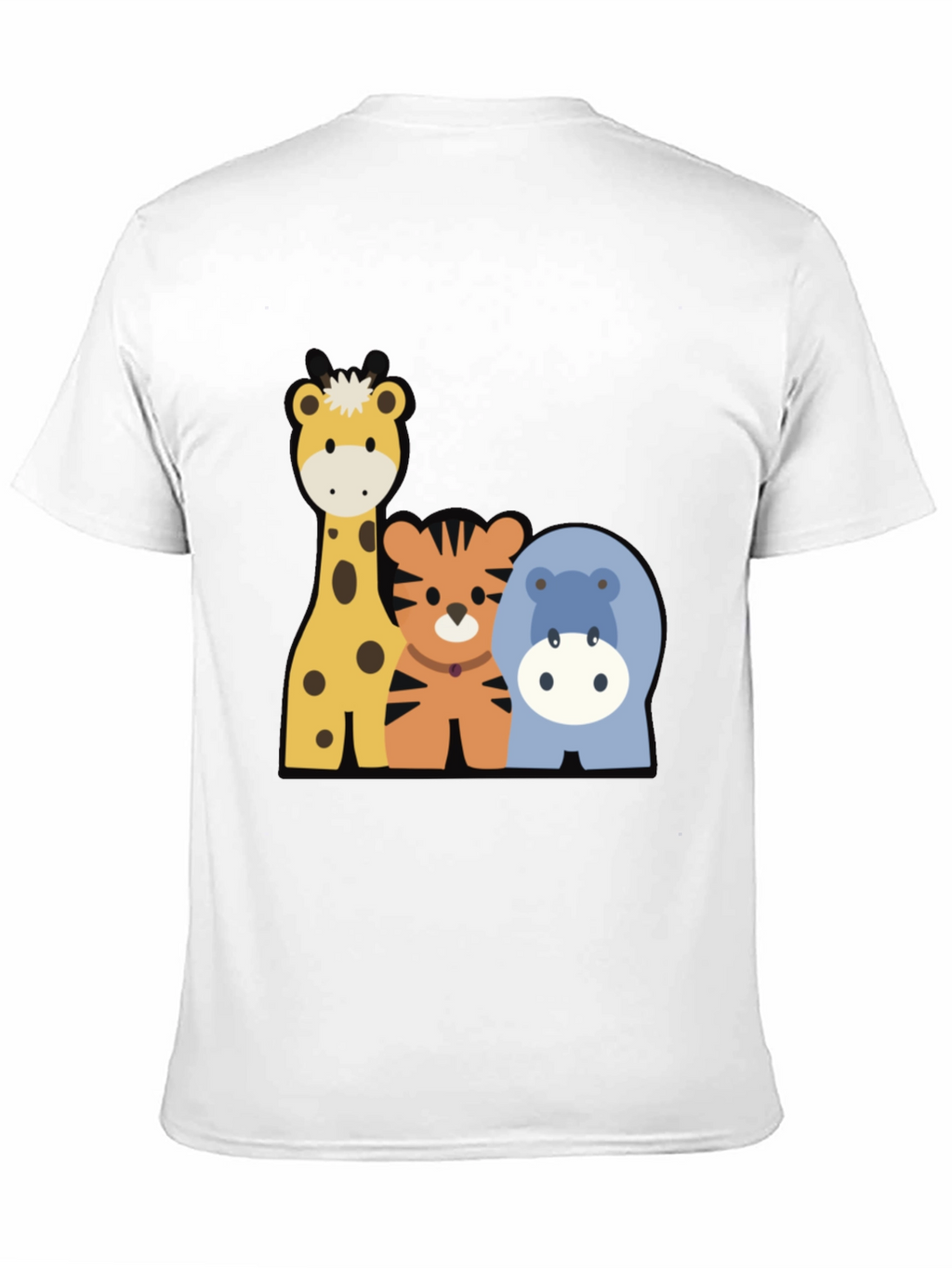 Cartoon Animal Crew Neck Tee