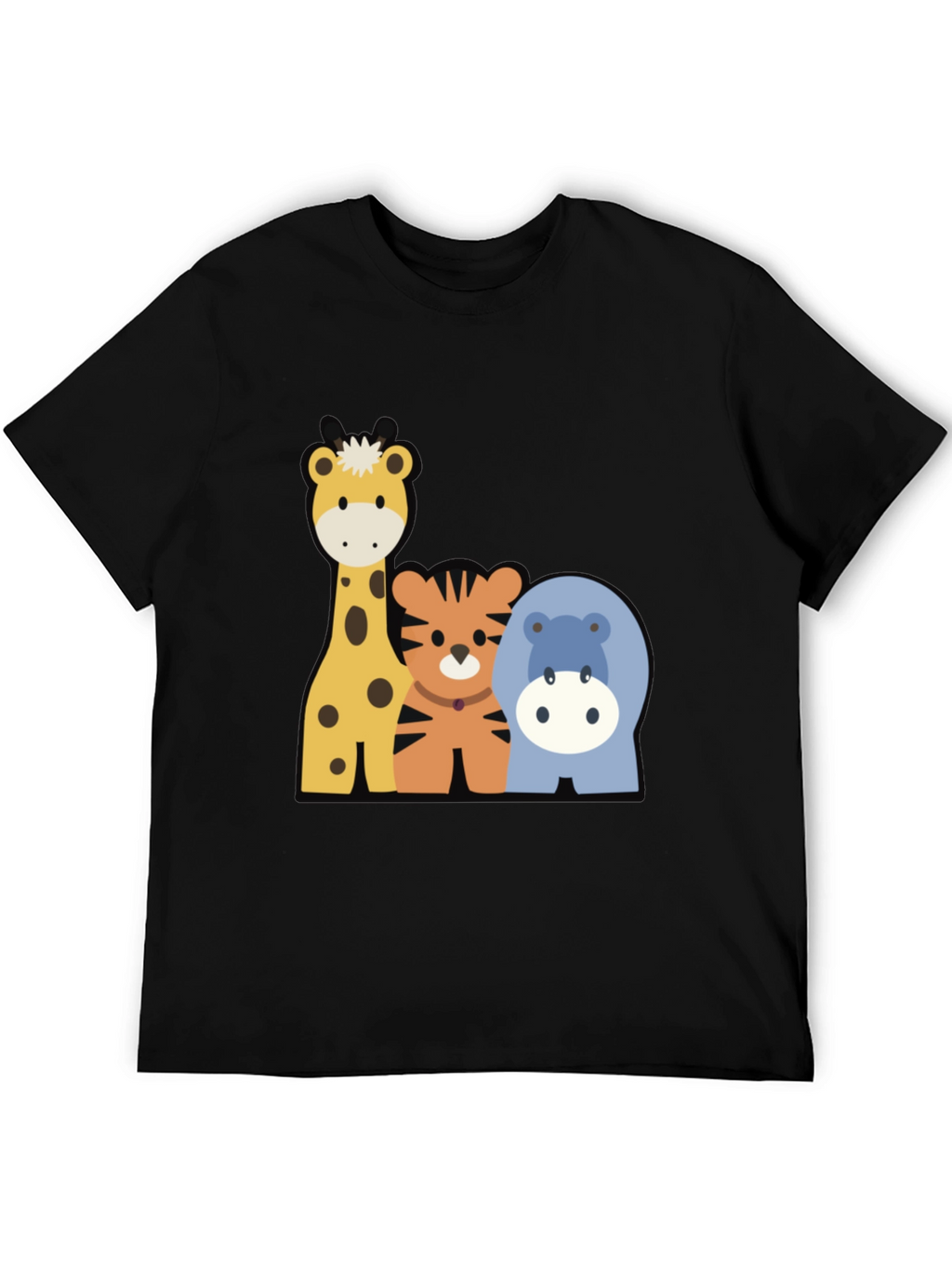 Cartoon Animal Crew Neck Tee