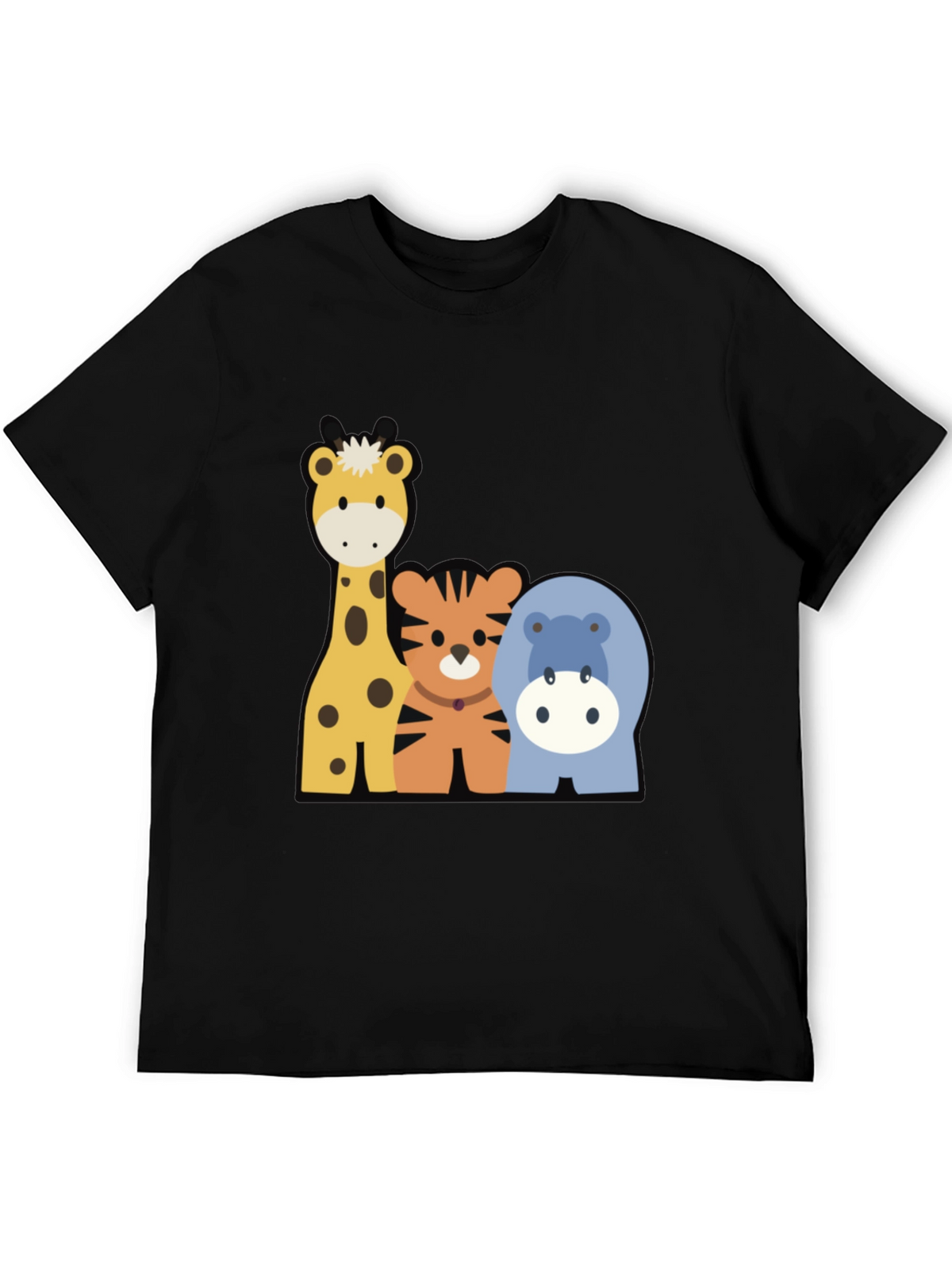 Cartoon Animal Crew Neck Tee