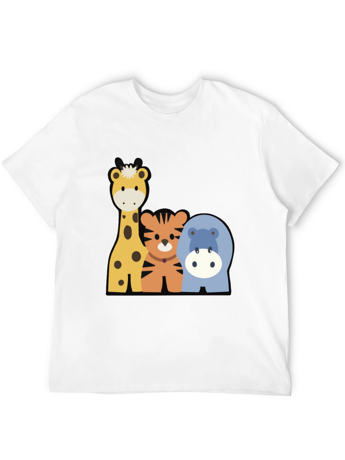 Cartoon Animal Crew Neck Tee