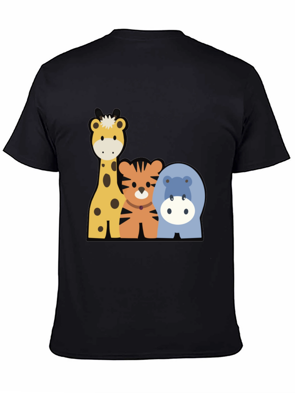 Cartoon Animal Crew Neck Tee