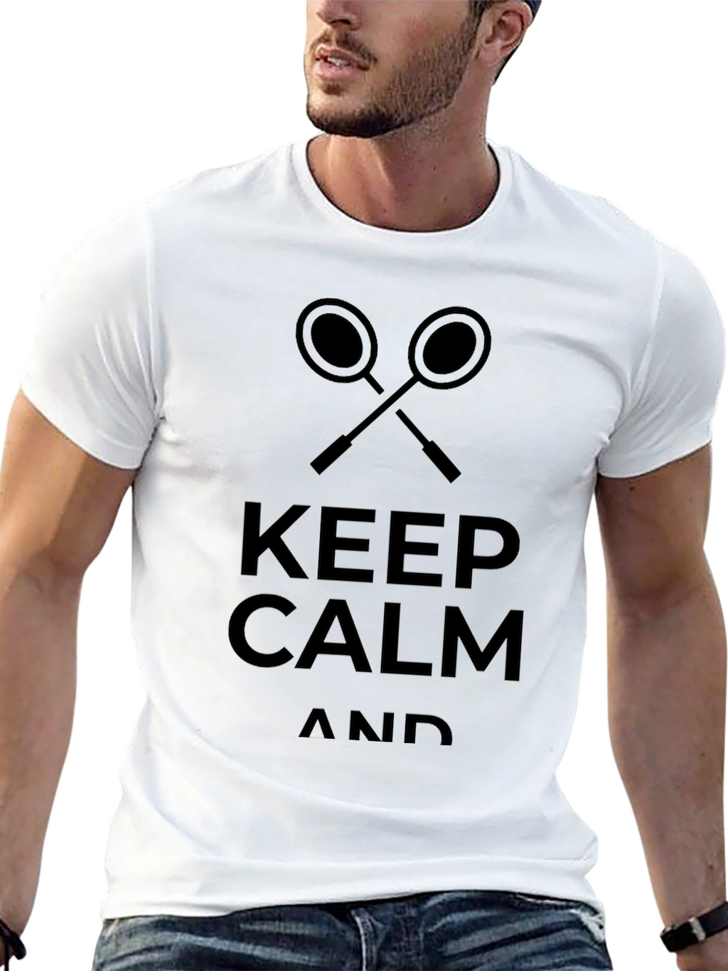 Keep Calm Badminton T-Shirt