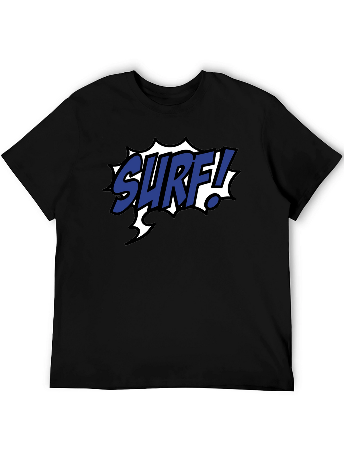 Surf Graphic Tee - Black Cotton Blend